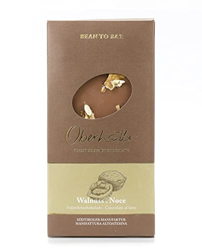 Oberhöller Vollmilchschokolade mit Walnuss, 100 g - 100% gentechnikfrei, ohne Konservierungsmittel, Bean-to-Bar, Qualitätsprodukt Made in Südtirol von Oberhöller Finest Gourmet Chocolate