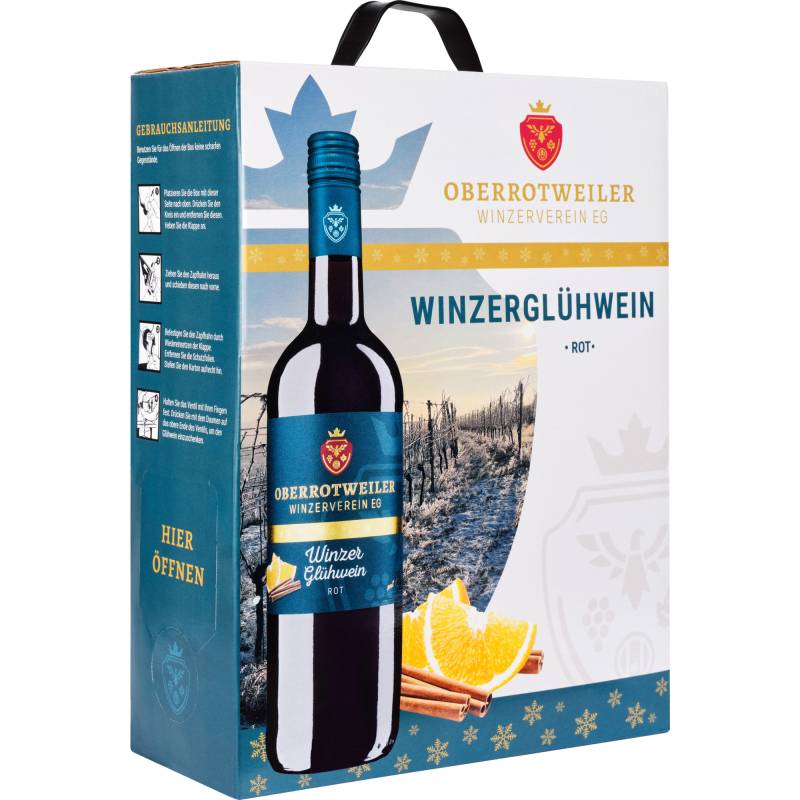 Oberrotweiler Winzerglühwein Rot, Aromatisiertes weinhaltiges Getränk,Bag in Box 3 L, Baden, Rotwein von Oberrotweiler Winzerverein eG - Bahnhofstraße 31, 79235 Vogtsburg im Kaiserstuhl - DE