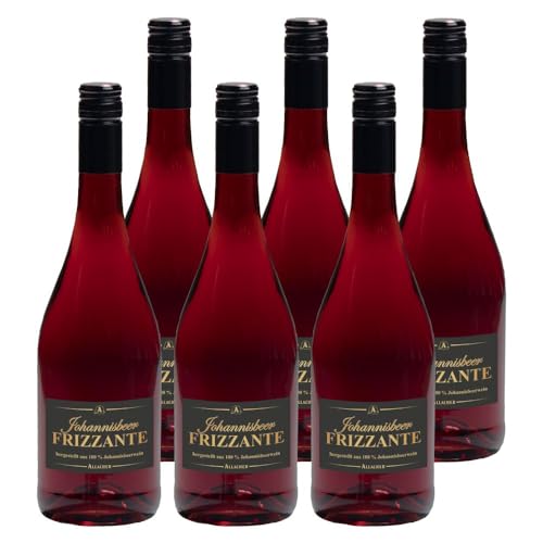 ALLACHER Johannisbeer Frizzante/Secco – aus 100% Johannisbeerwein - erfrischender Johannisbeer Secco 7% vol. - Fruchtsecco - ideale Geschenkidee (6 x 0,75 l) von Obstland-Kellerei ALLACHER