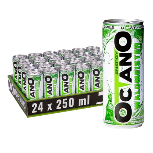 Octano Energy | Waldmeister | Koffeinhaltiger Energy Drink mit Waldmeistergeschmack | 250ml pro Dose | 24er Palette | Preis inklusive 6 € Dosenpfand | 31,5 mg Koffein pro 100ml von Octano Energy