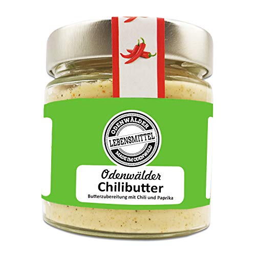 Odenwälder Lebensmittel - Premium Chilibutter mit echtem Chili - hochwertige Chili Butter - Made in Germany - 150 g von Odenwälder Lebensmittel