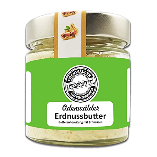 Odenwälder Lebensmittel - Premium Erdnussbutter mit echten Erdnüssen - hochwertige Erdnuss Butter - Made in Germany - 150 g von Odenwälder Lebensmittel