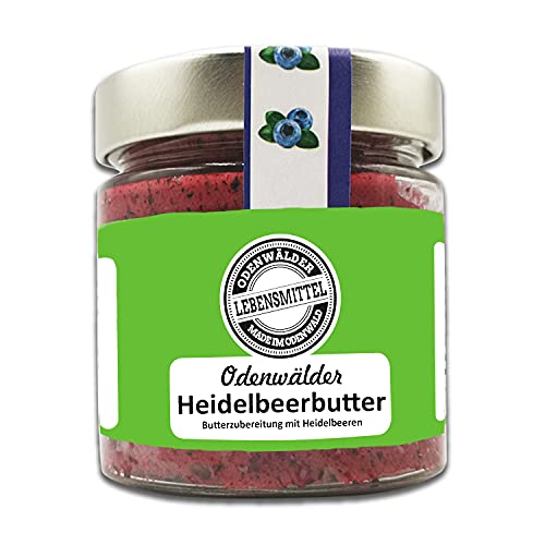 Odenwälder Lebensmittel Heidelbeerbutter mit frischen Heidelbeeren, Cremig & Fruchtig, Umweltfreundlich & 100% Natur ohne Zusätze – Made in Germany – 150g von Odenwälder Lebensmittel