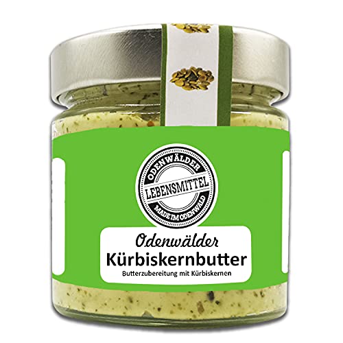 Odenwälder Lebensmittel - Premium Kürbiskernbutter mit echten Kürbiskernen - hochwertige Kürbiskern Butter - Made in Germany - 150 g von Odenwälder Lebensmittel