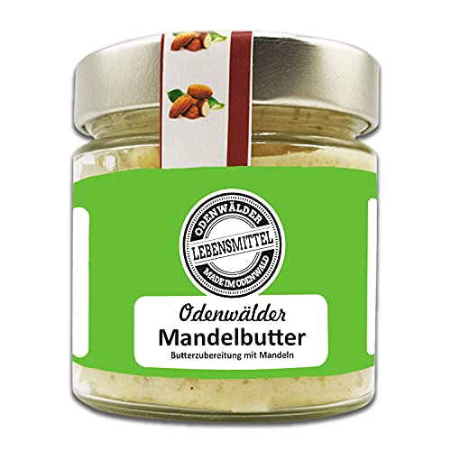 Odenwälder Lebensmittel - Premium Mandelbutter mit echten Mandeln - hochwertige Mandel Butter - Made in Germany - 150 g von Odenwälder Lebensmittel