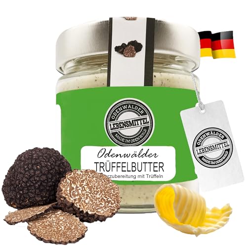 Odenwälder Lebensmittel - Premium Trüffelbutter mit echten Trüffeln - hochwertige Trüffel Butter - Made in Germany - 150 g von Odenwälder Lebensmittel