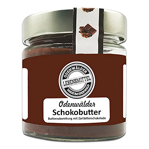 Odenwälder Lebensmittel Schokobutter Zartbitter mit echter Schokolade, cremig & reichhaltig, 100% Natur, Perfekt als Brotaufstrich, zum Backen & Verfeinern – Made in Germany – 150g von Odenwälder Lebensmittel