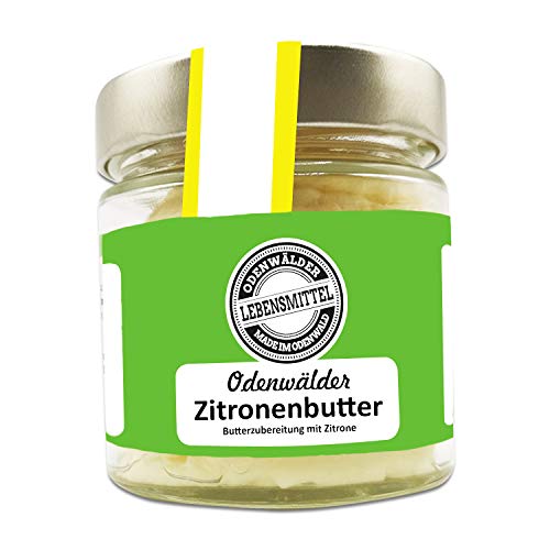 Odenwälder Lebensmittel - Premium Zitronenbutter mit echten Zitronen - hochwertige Zitronen Butter - Made in Germany - 150 g von Odenwälder Lebensmittel