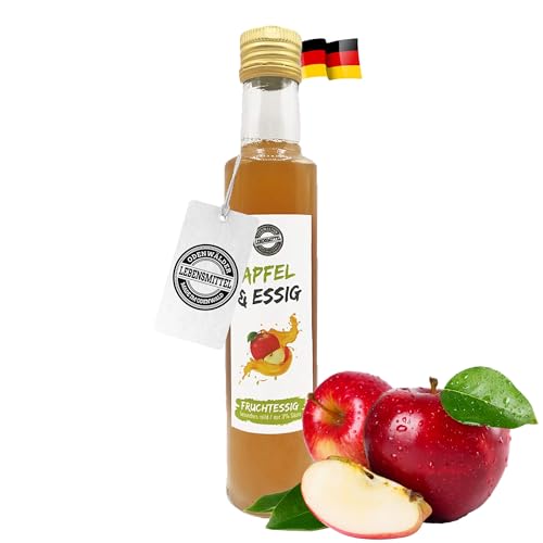 Odenwälder Lebensmittel - 300ml milder Fruchtessig aus Apfel mit nur 3% Säure - hochwertiger Apfelessig Made in Germany von Odenwälder Lebensmittel