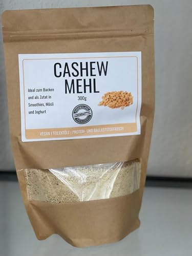 Odenwälder Lebensmittel Cashewmehl, Vegan & Proteinreich, Ideal zum Backen, Smoothies, Müsli & Joghurt, Teilentölt und ballaststoffreich – Made in Germany - 300g von Odenwälder Lebensmittel