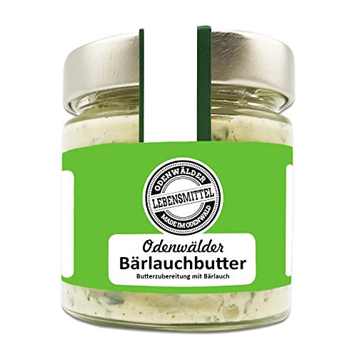 Odenwälder Lebensmittel Premium Bärlauchbutter, Aromatische Butter mit echtem Bärlauch, Ideal als Brotaufstrich, zum Grillen & Verfeinern – Made in Germany – 150g von Odenwälder Lebensmittel