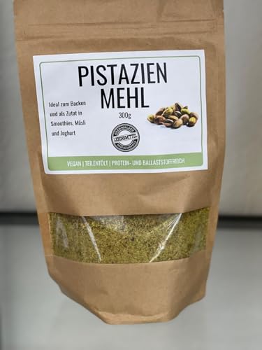 Odenwälder Lebensmittel Premium Pistazienmehl, Vegan & Proteinreich, Ideal zum Backen, Smoothies, Müsli & Joghurt, Teilentölt & Ballaststoffreich – Made in Germany - 300g von Odenwälder Lebensmittel