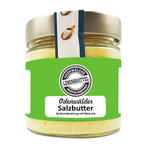 Odenwälder Lebensmittel - Premium Salzbutter mit echtem Meersalz - hochwertige Salz Butter - Made in Germany - 150 g von Odenwälder Lebensmittel