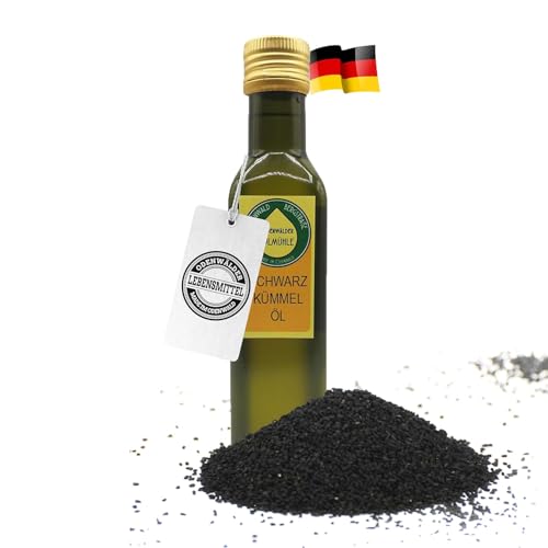 Odenwälder Lebensmittel Premium Schwarzkümmel-Öl, aus besten Schwarzkümmelsamen, Ideal zum Verfeinern, für Dressings & kreative Gerichte – Made in Germany (100 ml) von Odenwälder Lebensmittel