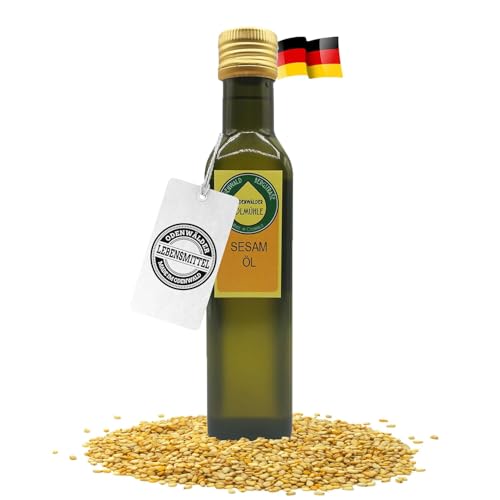 Odenwälder Lebensmittel Premium Sesam-Öl, Kaltgepresstes Sesamöl, einzigartiger Geschmack, Ideal zum Anbraten & für Dressings - Made in Germany (100 ml) von Odenwälder Lebensmittel