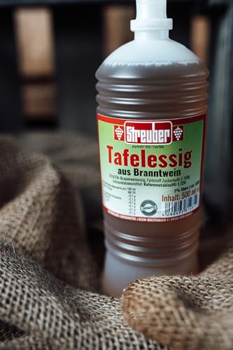 Odenwälder Lebensmittel Tafelessig aus Branntwein im 10er-Set, 500ml – Hochwertiger Essig für Salate, Marinaden, Dressings & Saucen, Ideal für Küche & Gastronomie (10x500ml) von Odenwälder Lebensmittel