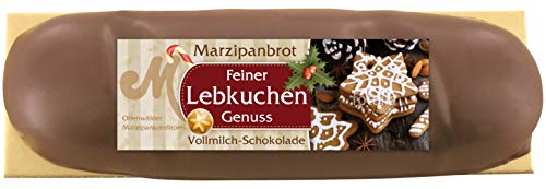 Odenwälder Edelmarzipanbrot mit Lebkuchen Geschmack überzogen mit Vollmilchschokolade 100g von Odenwälder Marzipan