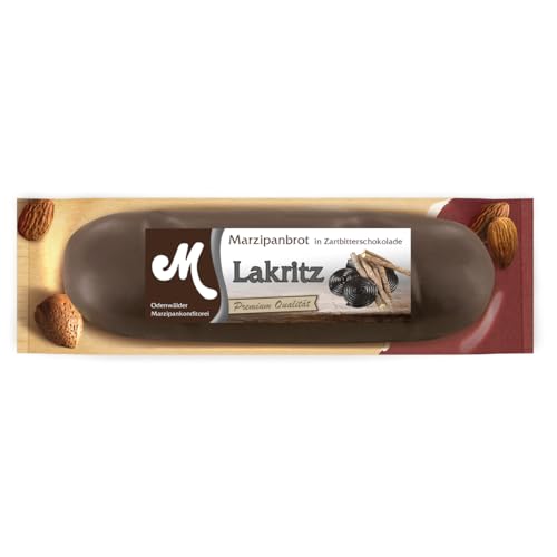 Odenwälder Marzipan Brot Lakritz mit Zartbitter Schokolade 100g von Odenwälder Marzipan