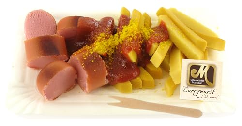 Odenwälder Marzipan Currywurst mit Pommes 150g von Odenwälder Marzipan