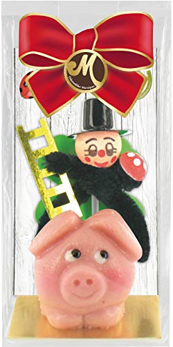 Odenwälder Marzipan Schwein mit Kaminkehrer Abbildung 30g von Odenwälder Marzipan