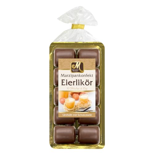 Odenwälder Marzipan | Marzipankonfekt Eierlikör | Pralinen mit Eierlikör | Umhüllt mit zarter Vollmilchschokolade | 125g von Odenwälder Marzipankonditorei