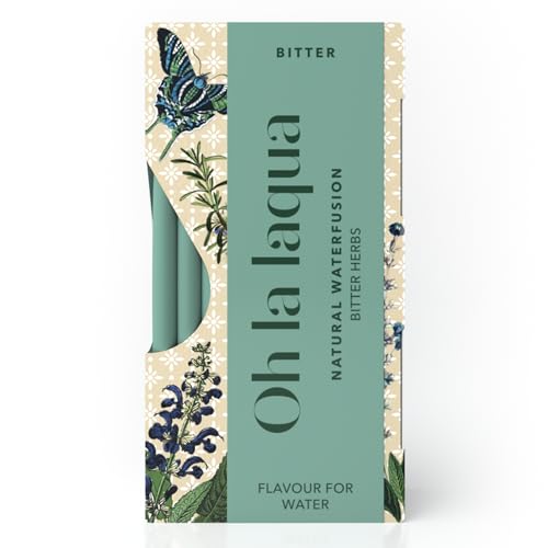 Bitter Herbs - Ohne Zucker & Süßstoff - Fertig in 3 Sekunden - Alkoholfreier Aperitif - Für 35l Wasser mit Geschmack - 70 Stickpacks - Infused Water von Oh la laqua