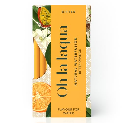 Bitter Orange - Ohne Zucker & Süßstoff - Fertig in 3 Sekunden - Alkoholfreier Aperitif - Für 35l Wasser mit Geschmack - 70 Stickpacks - Infused Water von Oh la laqua