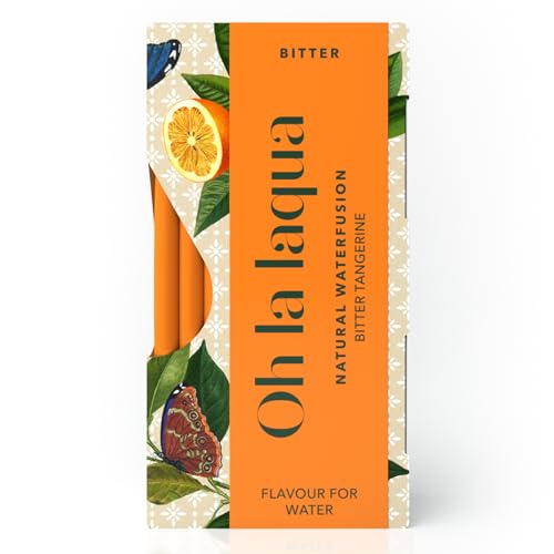 Bitter Tangerine - Ohne Zucker & Süßstoff - Fertig in 3 Sekunden - Alkoholfreier Aperitif - Für 35l Wasser mit Geschmack - 70 Stickpacks - Infused Water von Oh la laqua