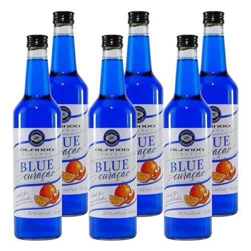 Olando Blue Curacao Likör (6 x 0,7L) von Olando