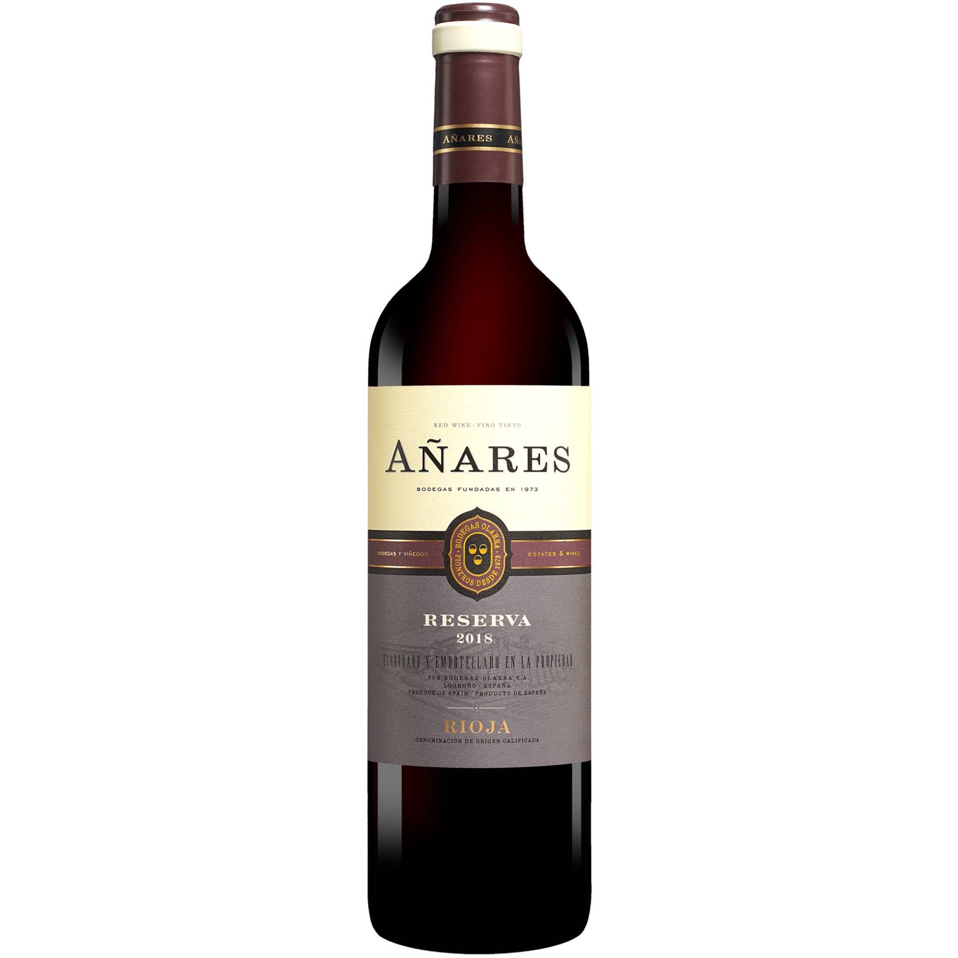 Añares Reserva 2018  0.75L 13.5% Vol. Rotwein Trocken aus Spanien von Olarra