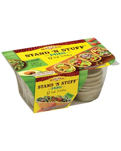 Old El Paso Mini Stand'n Stuff Soft Tortilla - Mexikanische Tortillas aus Weizen in Schalenform - 1 x 145 g von Old El Paso