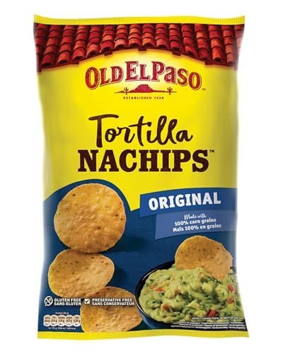 Old El Paso Tortilla Nachips Original – Tortilla Chips aus Mais gebacken – Glutenfrei – 1 x 185 g von Old El Paso