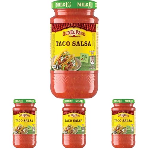 Old El Paso Tortilla Taco Salsa Mild — fruchtig-würziger Tomatensalat — 1 x 235 g (Packung mit 4) von Old El Paso