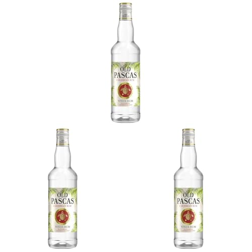 Old Pascas Barbados Rum White, 3er Pack (1 x 700 ml) von Old Pascas