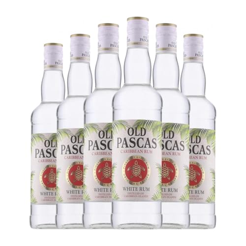 Rum Old Pascas Caribbean White 70 cl (Karton mit 6 Flaschen von 70 cl) von Old Pascas