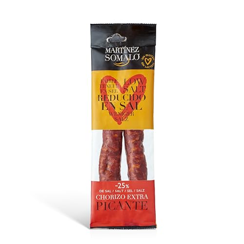 100% Natürliche Chorizo Extra "Sarta". Weniger Salz (- 25% Salz). Scharf. 230g. Spanische Paprikawurst. Chorizo Picante. von OleVale