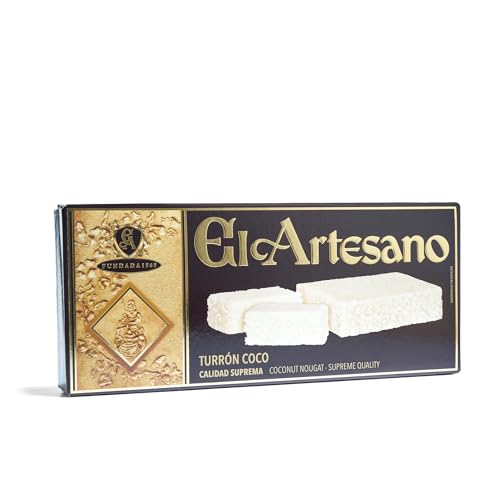 Kokos-Turrón. Höchste Qualität. 200 g. Turrón de Crema Coco. Coconut Nougat. von OleVale