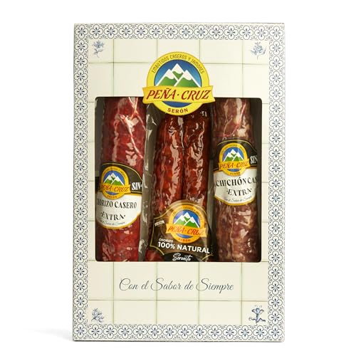 Spanische Wurstset (3 Stk.). Chorizo Casero Extra, Chorizo 100% Natural Seronito, Salchichón Casero Extra. Der Geschmack Spaniens bei Ihnen zu Hause! von OleVale