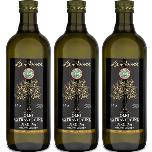 3x Olearia Del Garda Olivenöl Extra Vergine 'La Baceda', 1000 ml von Olearia del Garda