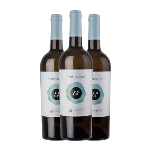 Olianas Vermentino Vermentino di Sardegna 75 cl Weißwein (Karton mit 3 Flaschen von 75 cl) von Olianas