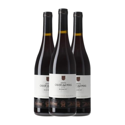 Oller del Mas Bernat Oller Negre Pla de Bages 75 cl Rotwein (Karton mit 3 Flaschen von 75 cl) von Oller del Mas