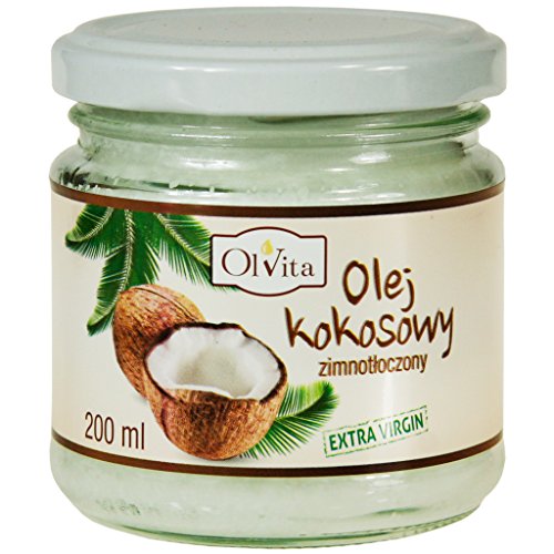 Rohes Kokosöl, kaltgepresst, unraffiniert (200 ml) von Olvita