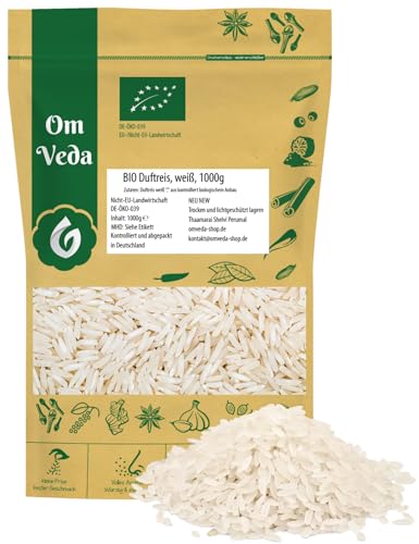 BIO Duftreis Weiß 1000g – Aromatischer Reis | OmVeda von OmVeda