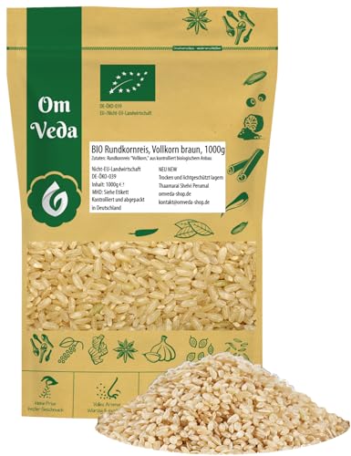 BIO Rundkornreis Vollkorn Braun – Premium-Qualität von OmVeda