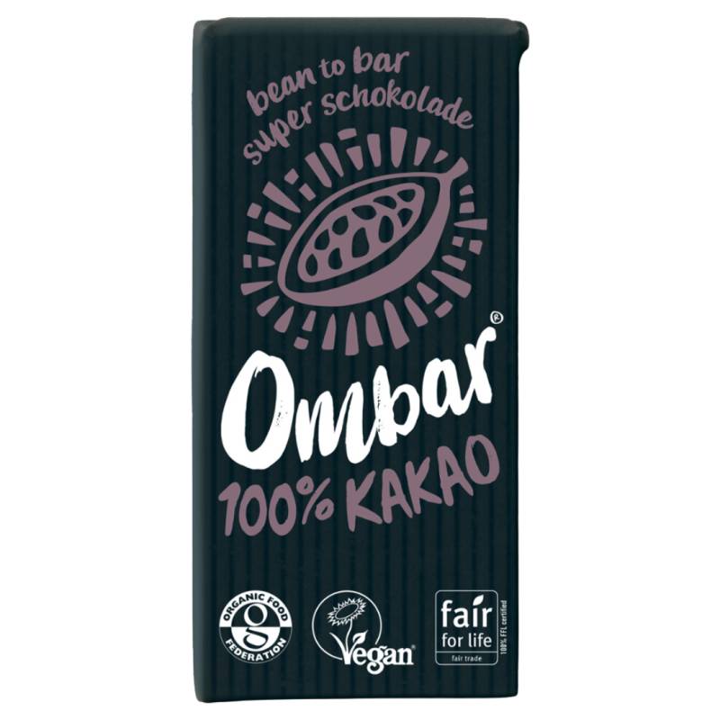 Bio Raw 100% Kakao Schokolade 70g von Ombar