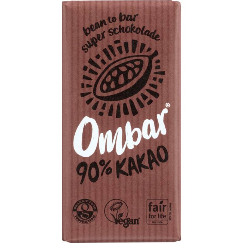 Bio Raw 90% Kakao Schokolade 70g von Ombar