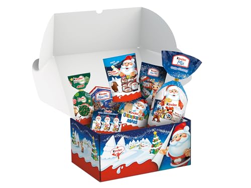 Ferrero Kinderschokolade Weihnachts-Box | Geschenkbox mit Kinder Schokolade für Weihnachten und Adventskalender | Tolles Geschenk für Schokoladen-Liebhaber | 750g Kinder Schokolade Geschenk von One Solution