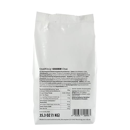 One&Only Chai Powder Green 1 kg - Jadegrünes Pulver mit feiner Matcha-Note von one&only