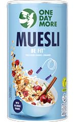 OneDayMore Müsli für die Figur | 1350g Viele Früchte Haferflocken Müsli | Fit Muesli Essen Frühstück 100% Natürlich | Gesunde Salt Musli von OneDayMore