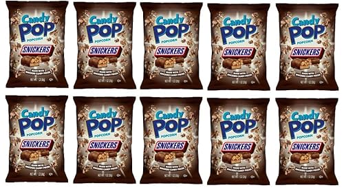 10 Tüten Candy Pop Popcorn Snickers mit Snickers Stückchen a 28g + Space Riegel von Onlineshop Bormann von Onlineshop Bormann